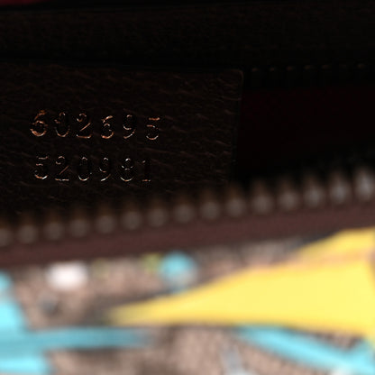 Gucci X DISNEY GG Supreme Monogram Donald Duck Small Interlocking G Belt Bag 120 48 Beige Multicolor New Acero 7 of 11