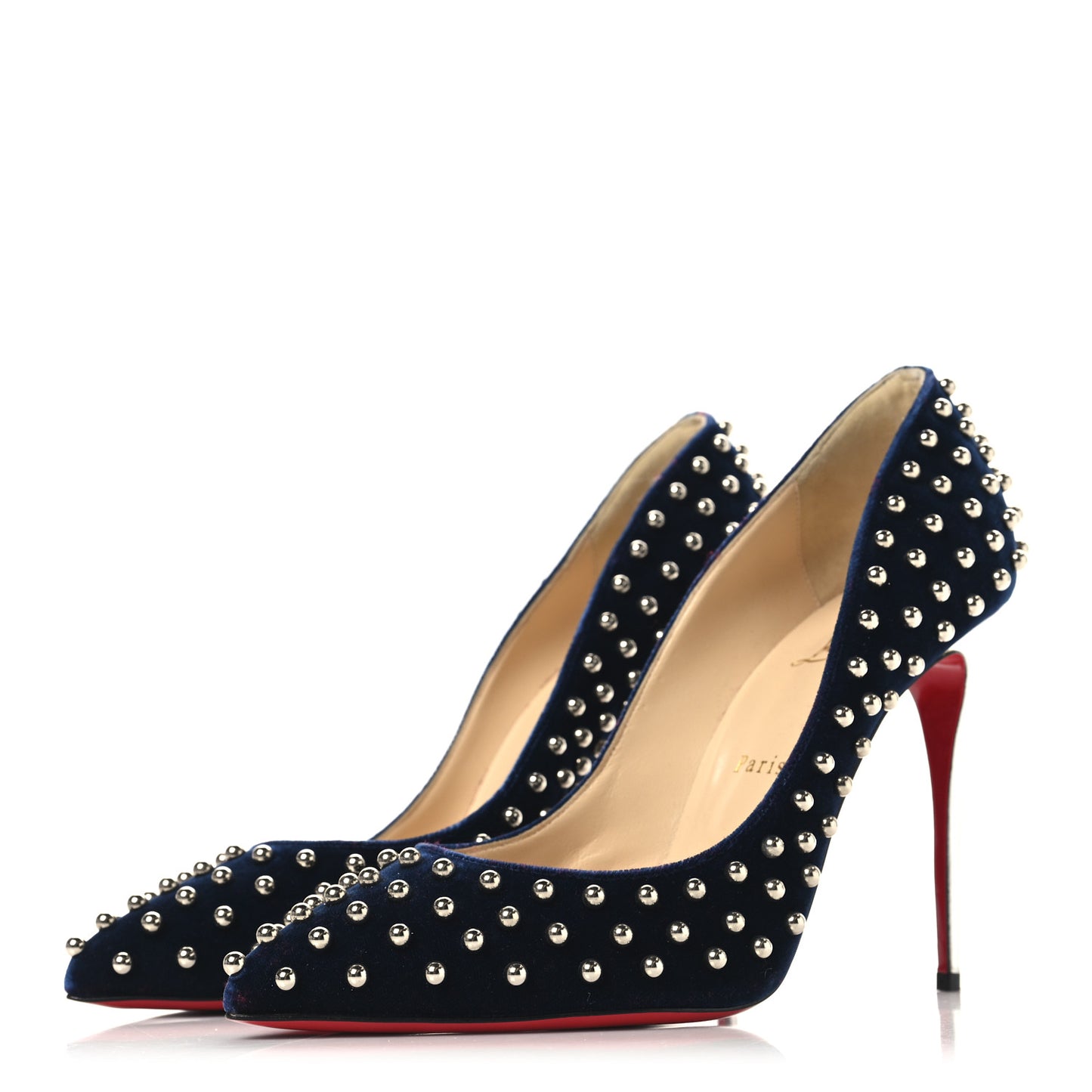 Velvet Specchio Billy Spikes Pumps 41 Silver Eclipse