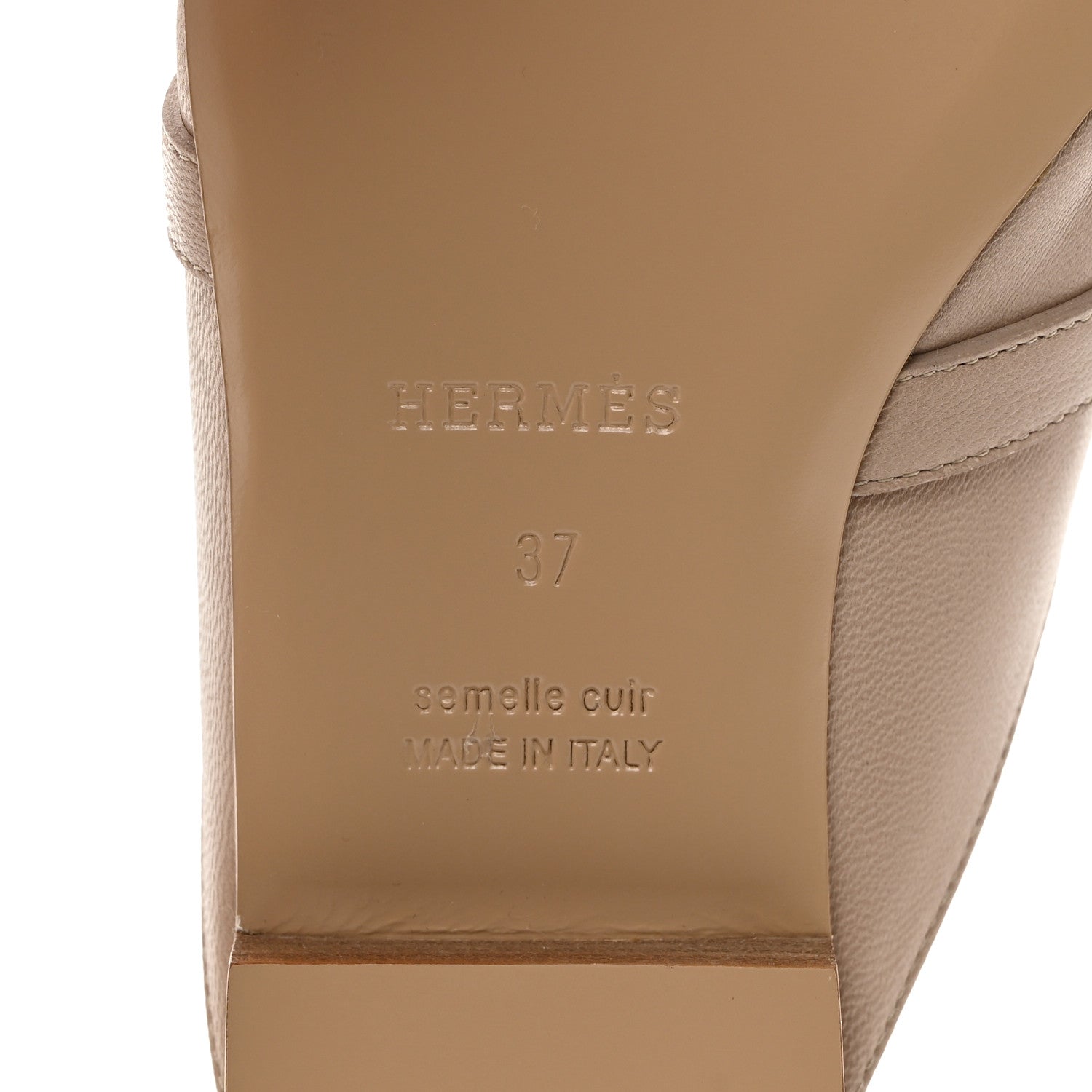 Hermes Calfskin Oz Mules 37 Blanc Gomme 8 of 9