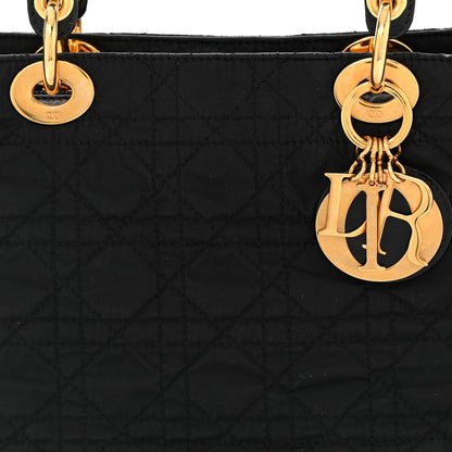 Christian Dior Nylon Cannage Medium Lady Dior Black 8 of 10