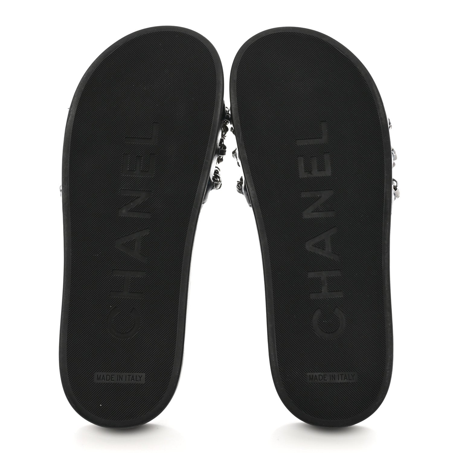 Chanel Fantasy Lambskin Chain Flat Sandals 36 Blue 5 of 11