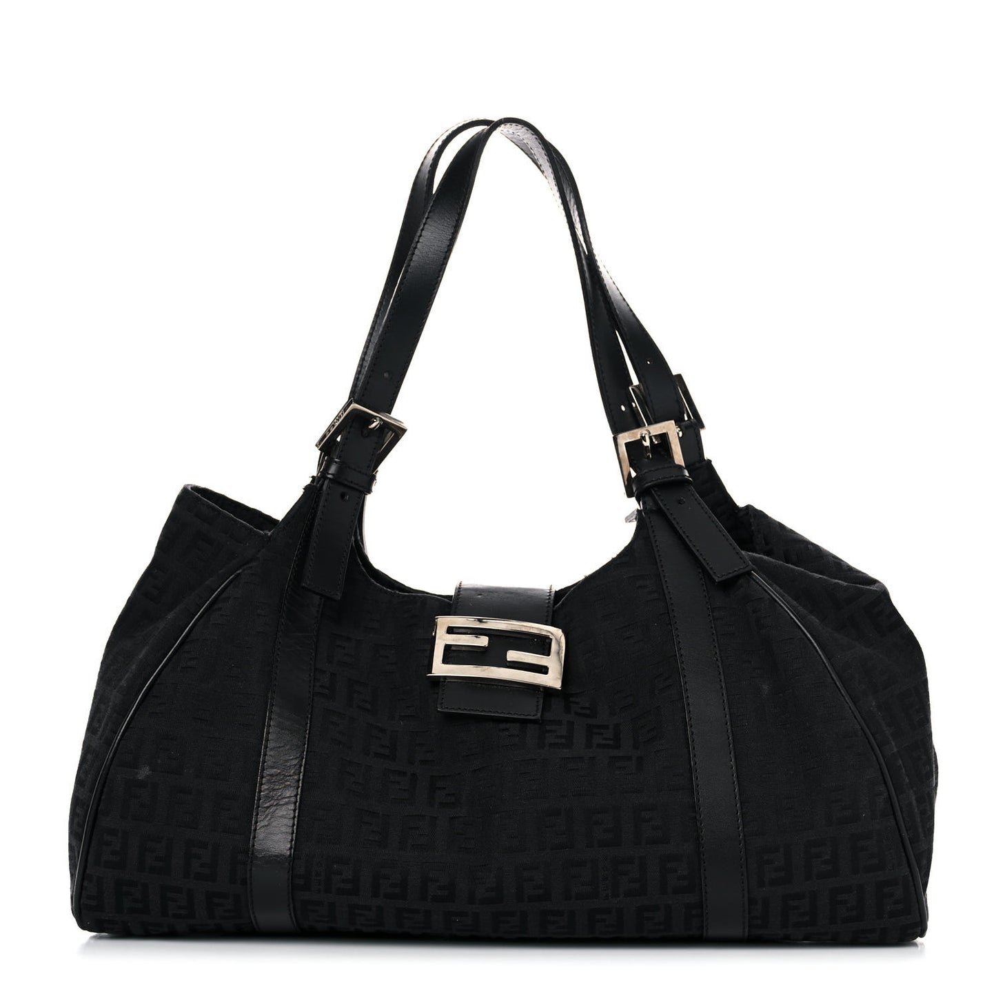 Zucchino Vitello Shoulder Bag Black