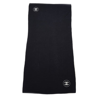 Chanel Cashmere Silk CC Scarf Black 3 of 10