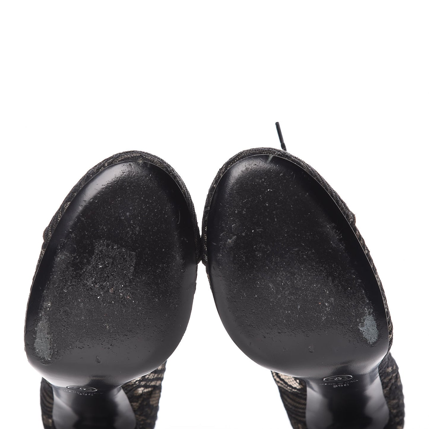Lace Pearl Booties 39 Black
