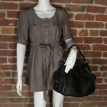 Prada Vitello Daino Buckle Shoulder Bag Black 2 of 9