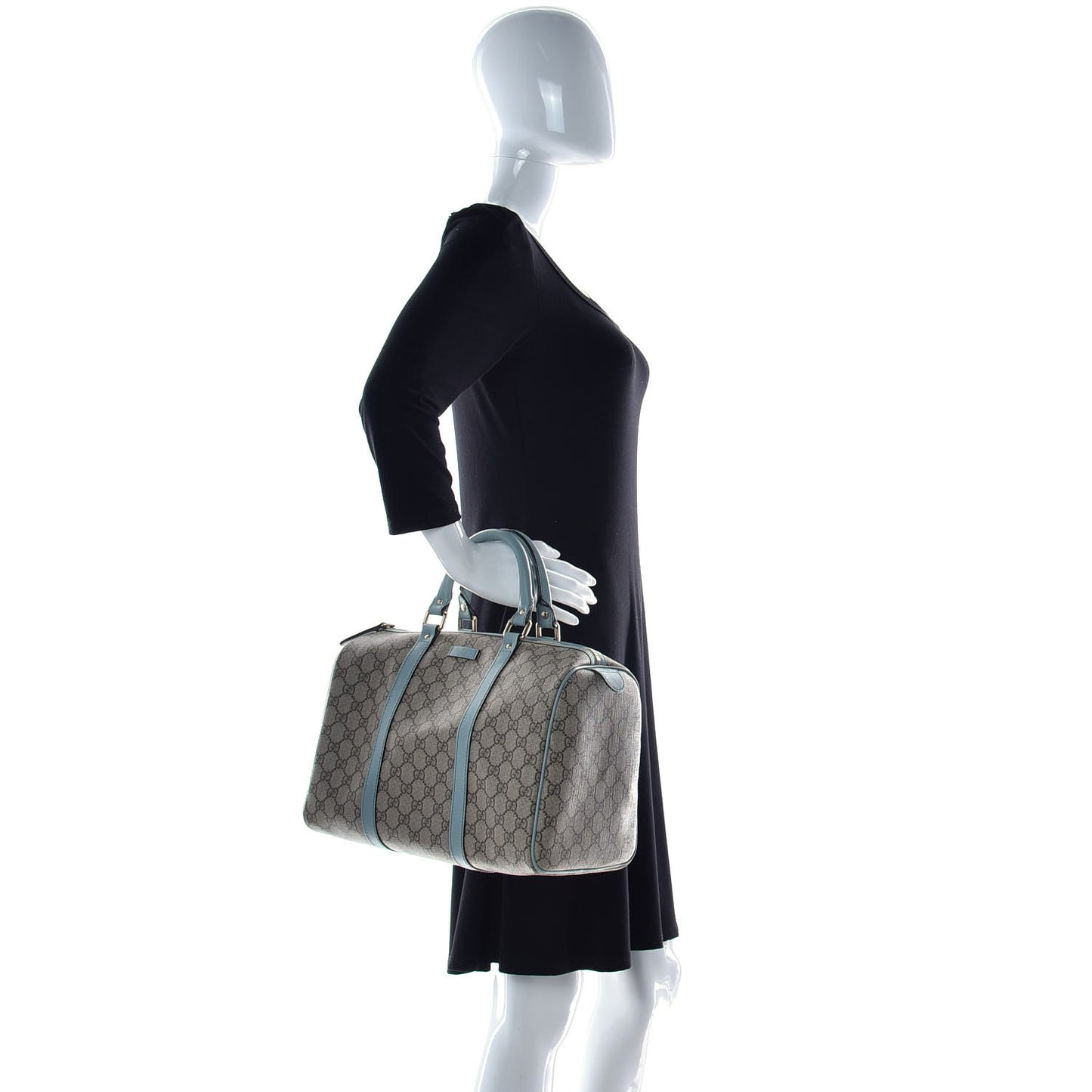 GG Plus Monogram Medium Joy Boston Light Blue