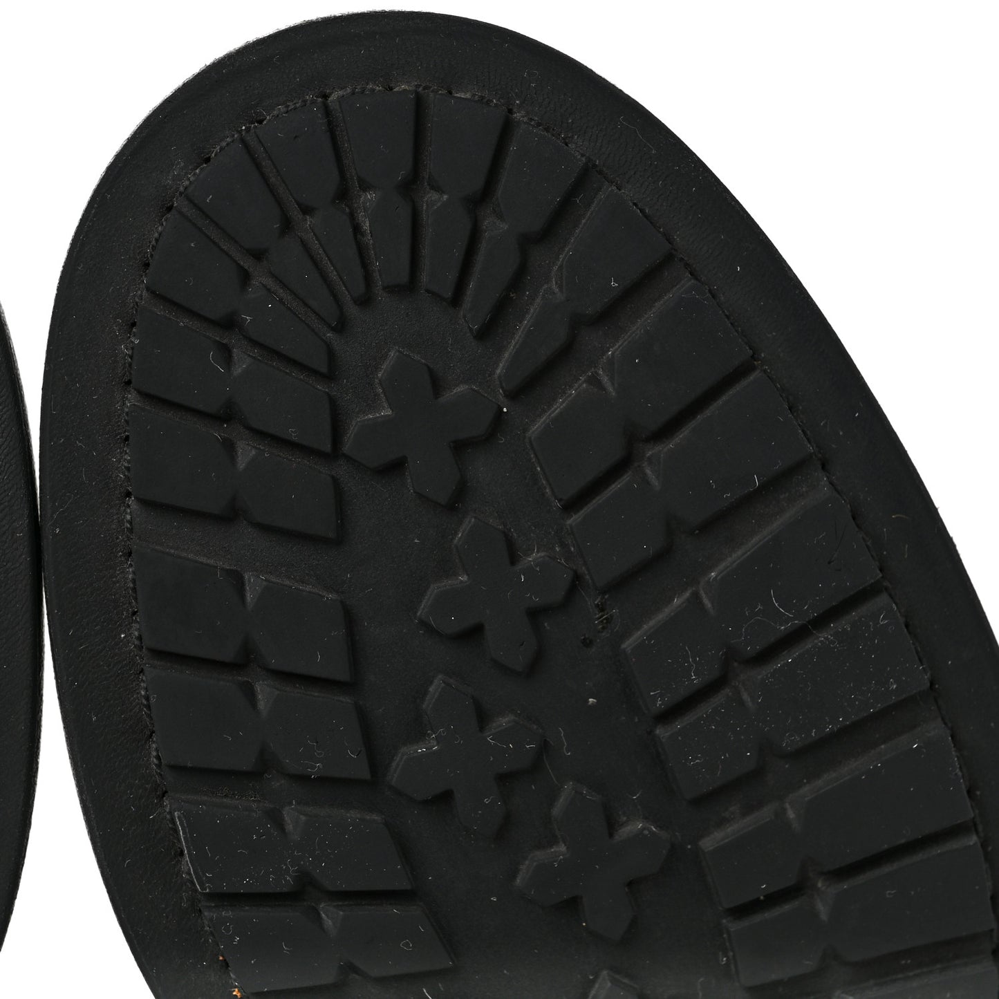 Calfskin Quilted Lace Up Combat Boots 37 Black