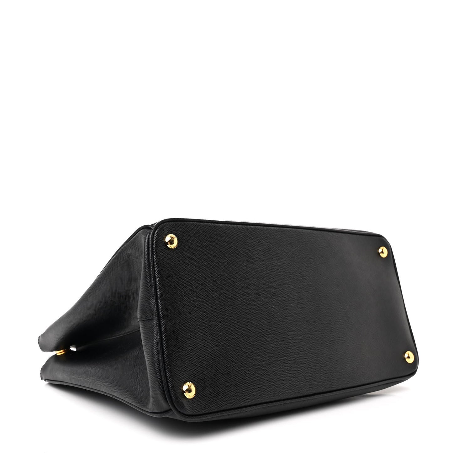 Saffiano Lux Large Galleria Double Zip Tote Black