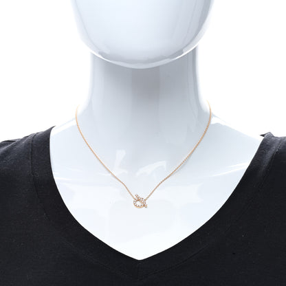 Hermes 18K Rose Gold Diamond Finesse Pendant Necklace 3 of 5