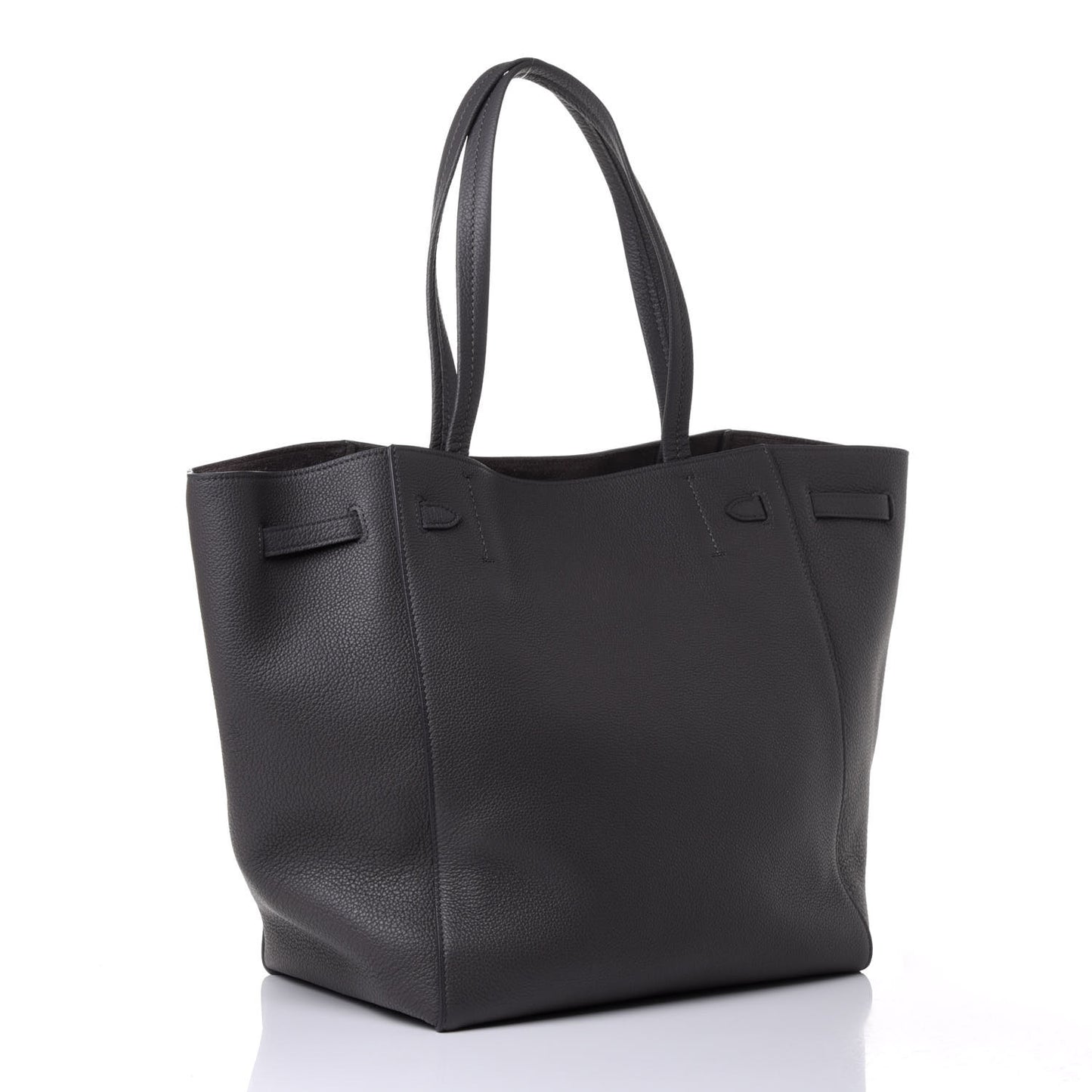 Soft Grained Calfskin Small Belt Cabas Phantom Grey