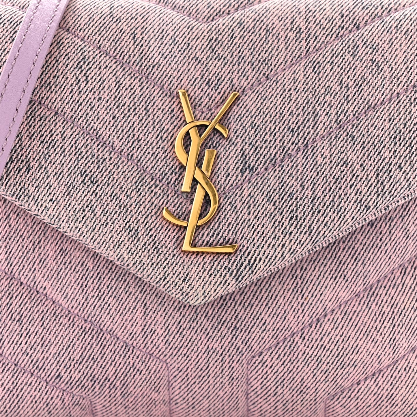 Denim Y Quilted Monogram Toy Loulou Crossbody Bag Bleached Lilac