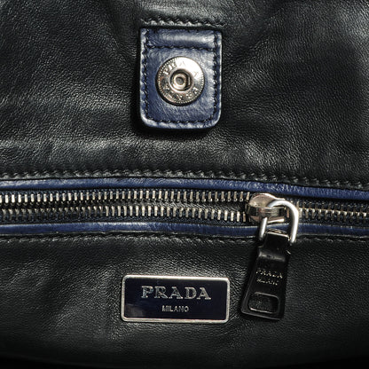Prada Glace Calf Twin Pocket Tote Baltico 9 of 11
