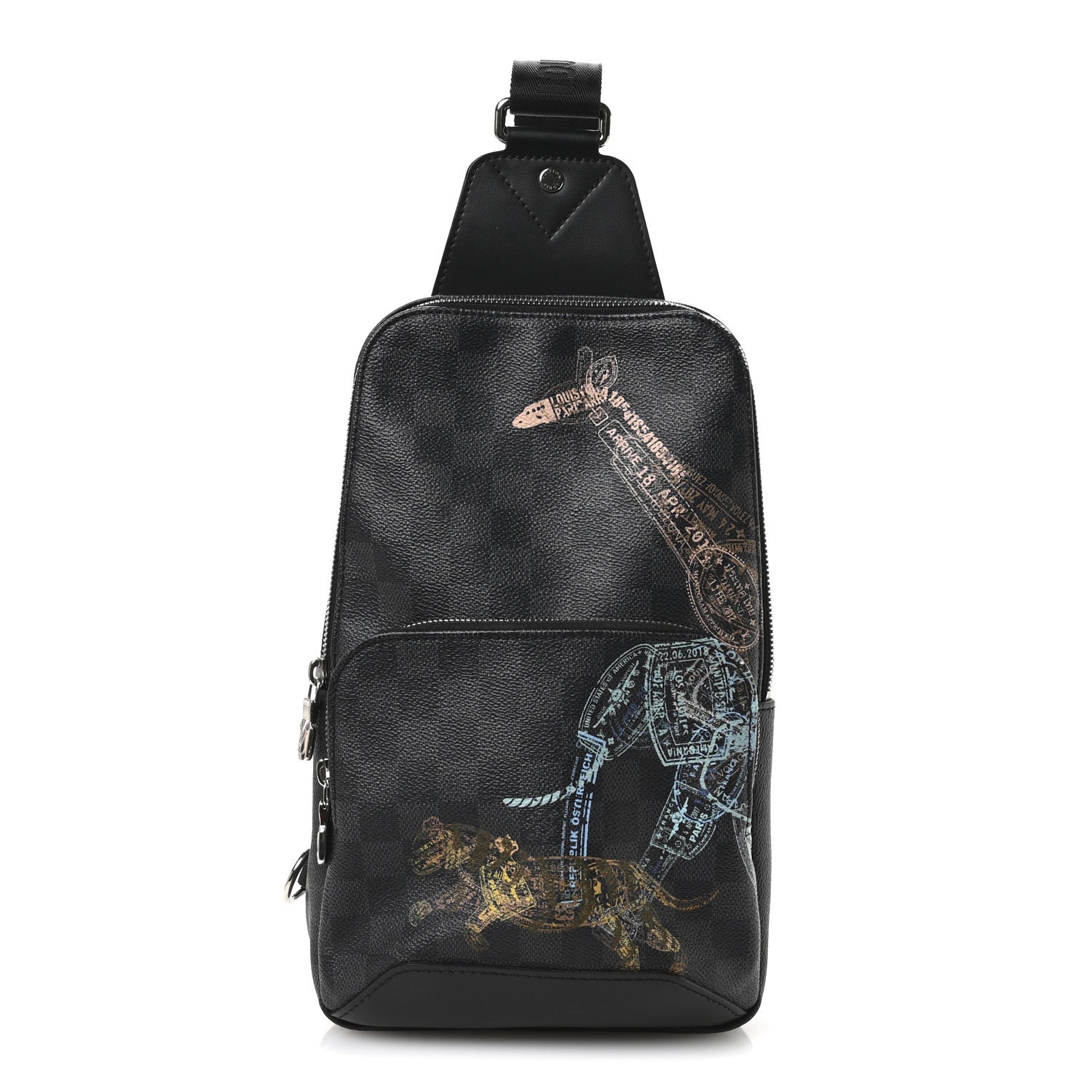 Louis Vuitton Damier Graphite Wild Animals Avenue Sling Backpack 1 of 9