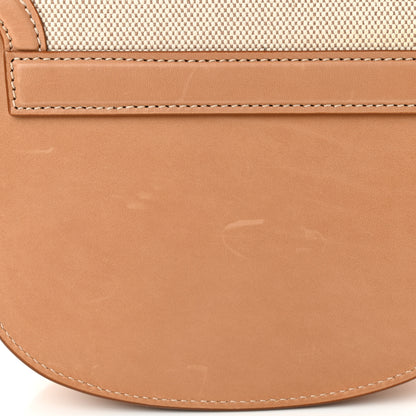 Saint Laurent Smooth Calfskin Cotton Canvas Small Kaia Satchel Natural Beige 8 of 12
