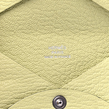 Hermes Chevre Mysore Calvi Card Case Jaune Bourgeon 4 of 4