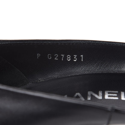 Chanel Lambskin Metallic Cap Toe CC Pumps 39 Black 10 of 10