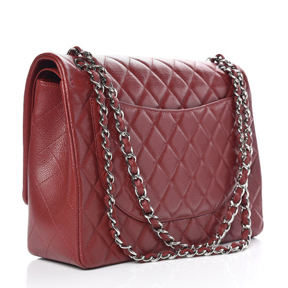 Chanel Caviar Quilted Maxi Double Flap Red 3 of 10