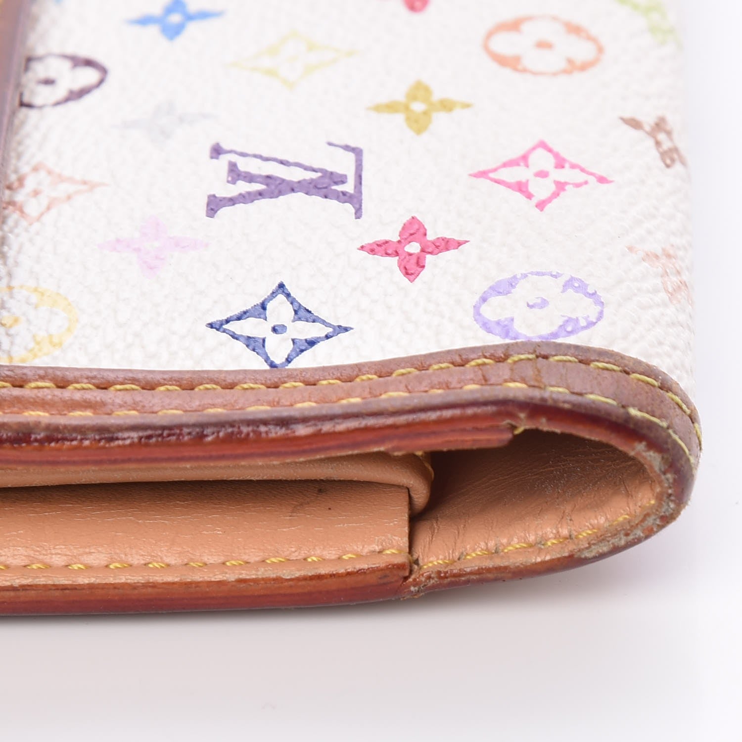 Louis Vuitton Monogram Multicolor Porte Tresor International Wallet White 9 of 11