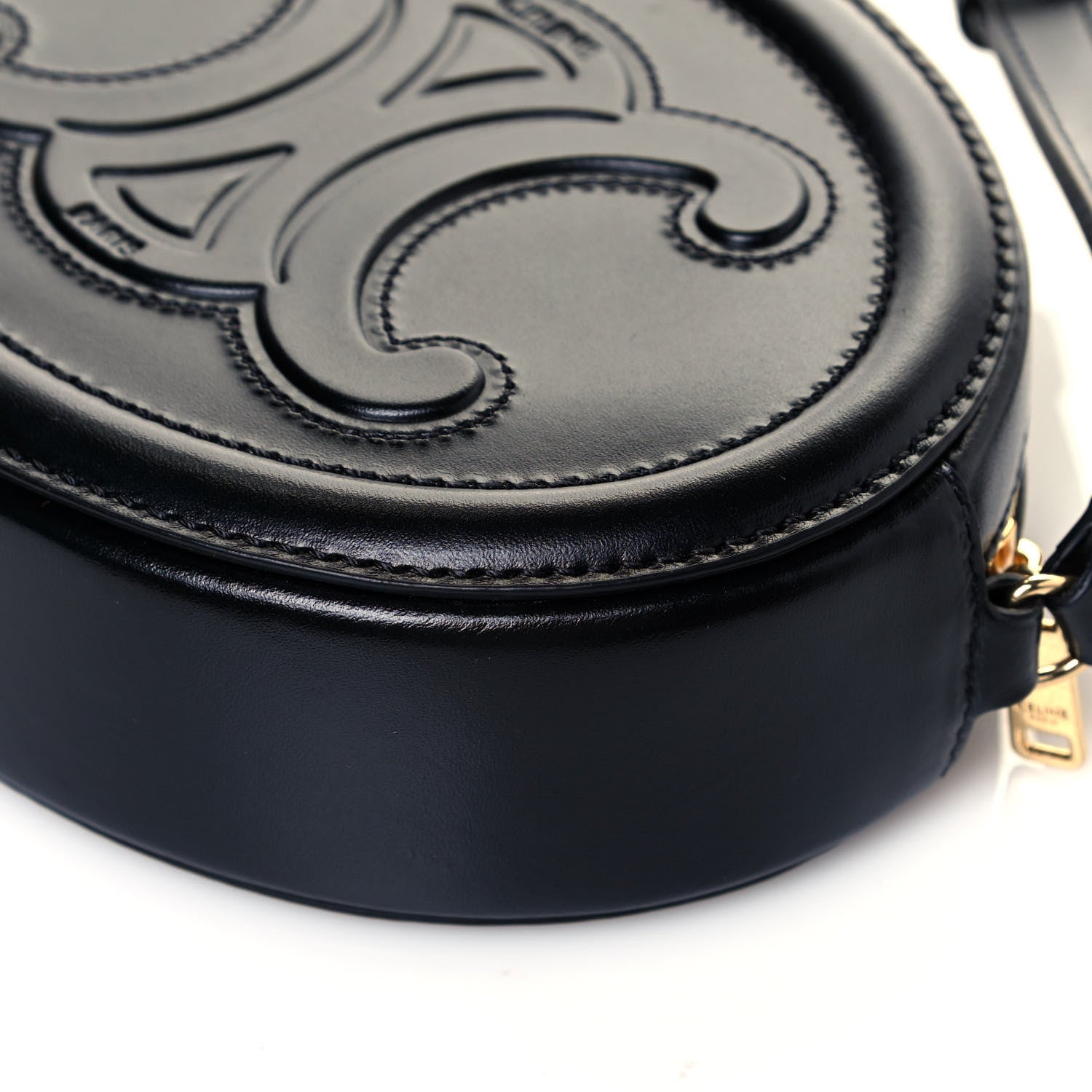 Celine Smooth Calfskin Oval Purse Crossbody Black 9 of 9