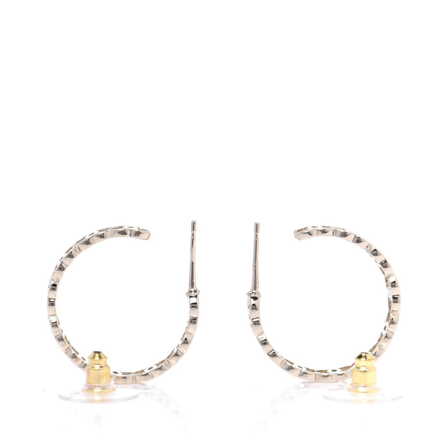 Chanel Metal CC Hoop Earrings Gold 4 of 4