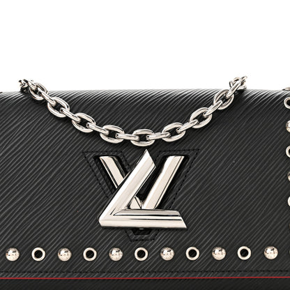 Louis Vuitton Epi Studded Twist Chain Wallet Black 8 of 11