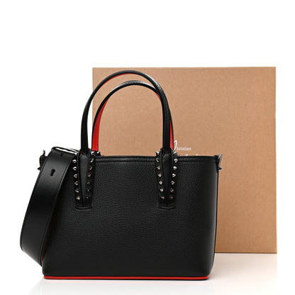 Christian Louboutin Calfskin Spikes Mini East West Cabata Tote Black 11 of 11