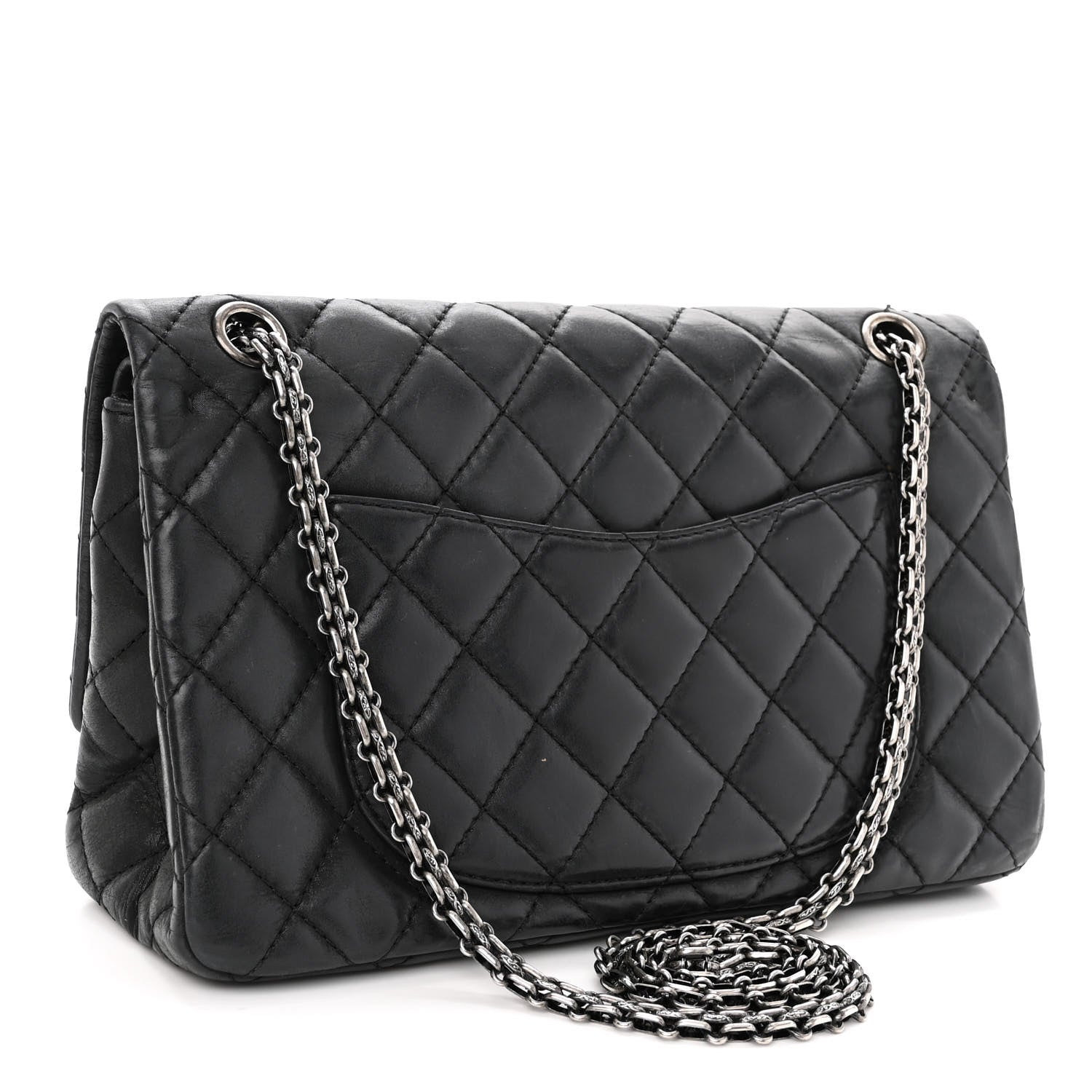 Chanel Iridescent Calfskin Quilted 2.55 Reissue 226 Flap Dark Grey 3 of 11