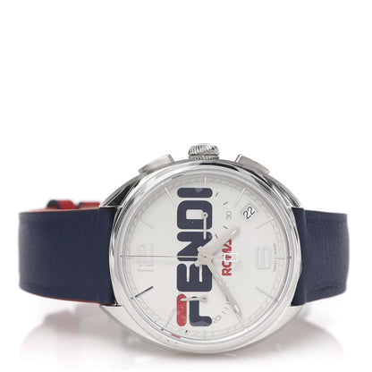 Fendi X FILA Stainless Steel Calfskin 40mm Momento Mania Quartz Watch 3 of 8
