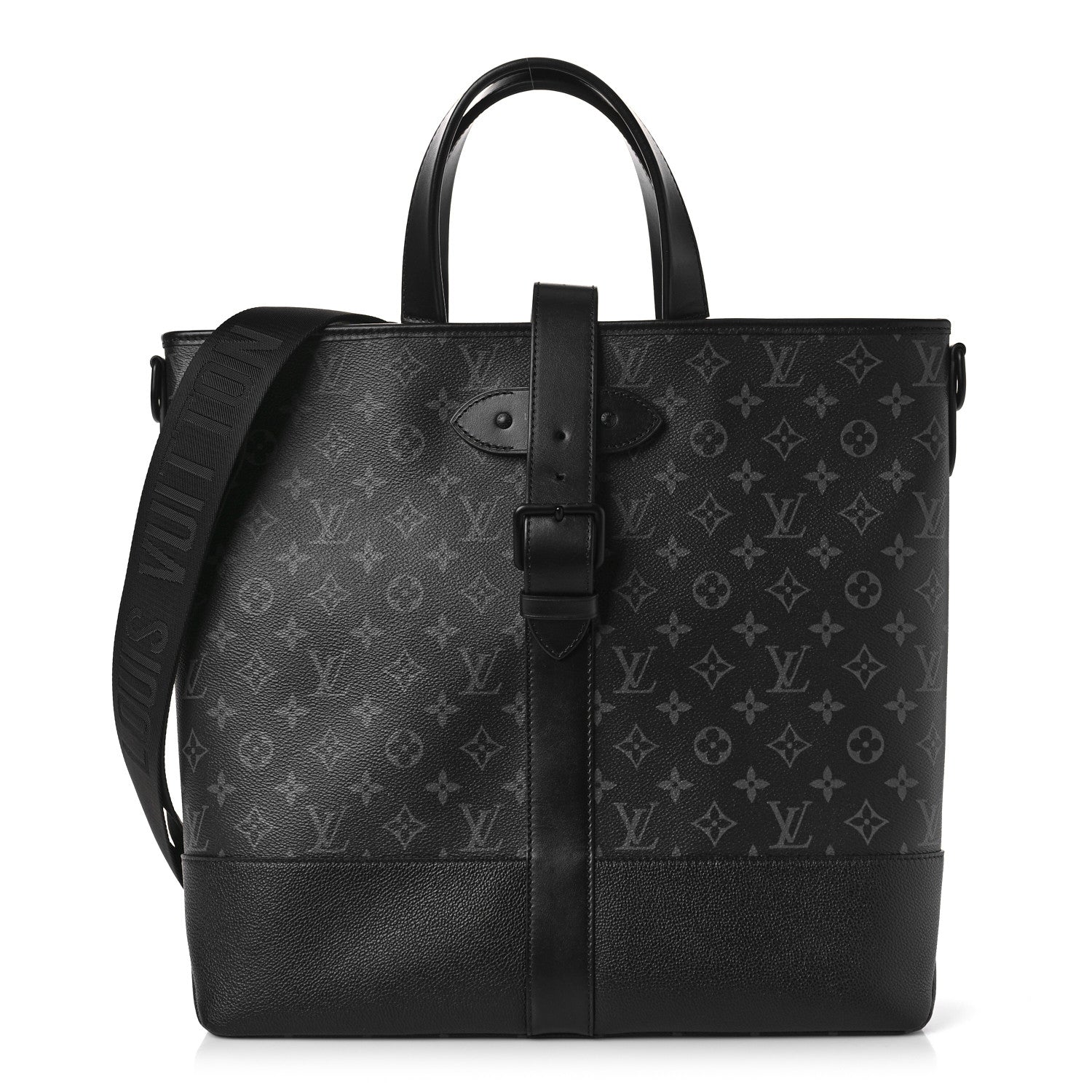 Louis Vuitton Monogram Eclipse Saumur Tote Black 1 of 7