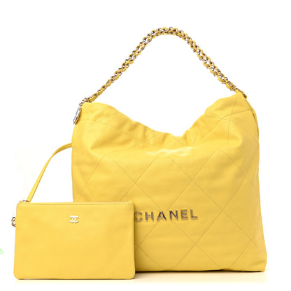Chanel Shiny Caviar Quilted Chanel 22 Yellow 1 of 11