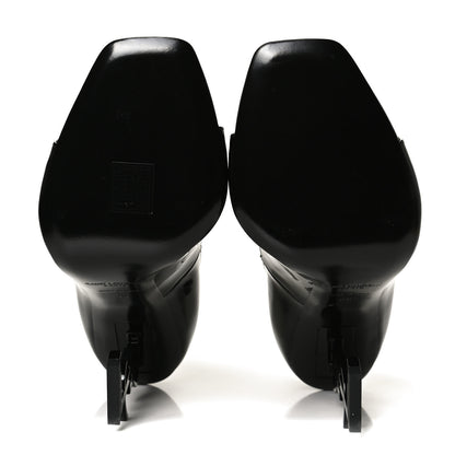 Saint Laurent Patent Calfskin Opyum Ankle Strap Sandals 39 Black 7 of 11