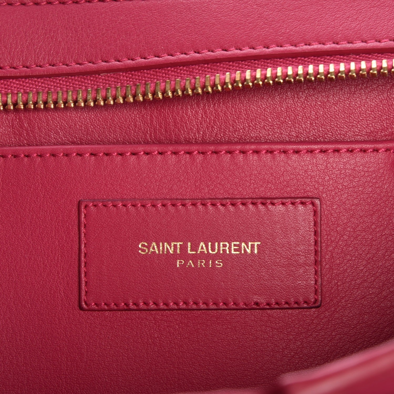 Saint Laurent Calfskin Small Classic Y Cabas Fuchsia 7 of 8