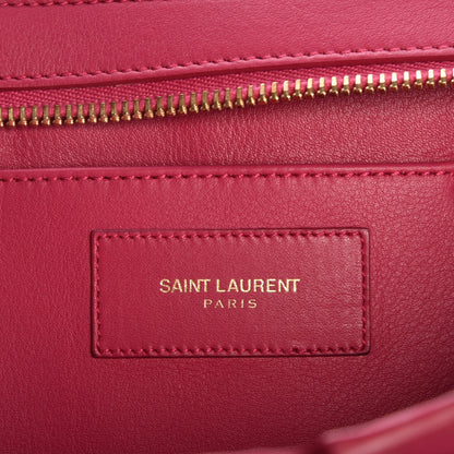 Saint Laurent Calfskin Small Classic Y Cabas Fuchsia 7 of 8