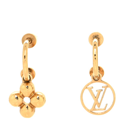 Louis Vuitton Brass Blooming Earrings Gold 1 of 4