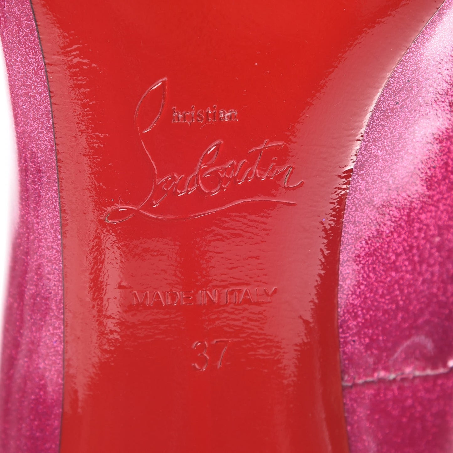 Patent Glitter 100 Pumps 37 Pink