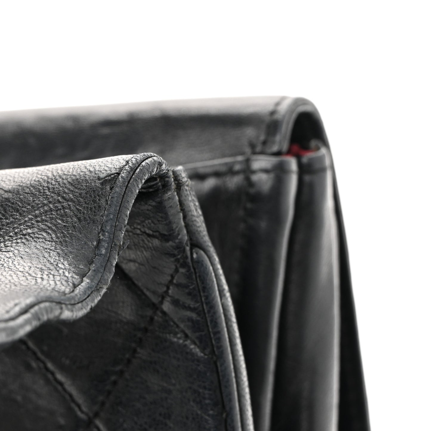 Lambskin Quilted Flap Bag Black