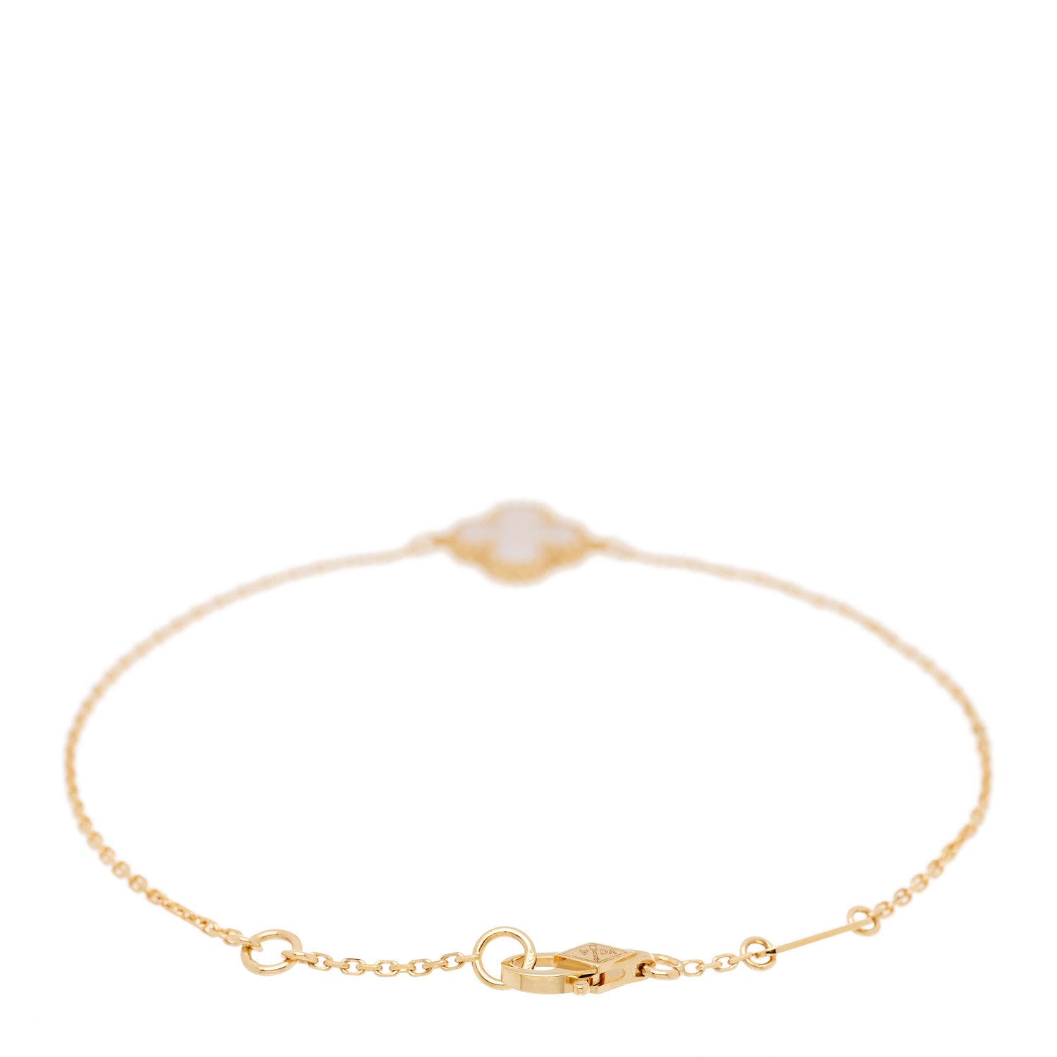 Van Cleef & Arpels 18K Yellow Gold Mother of Pearl Sweet Alhambra Bracelet 2 of 5
