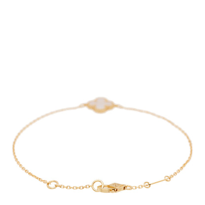 Van Cleef & Arpels 18K Yellow Gold Mother of Pearl Sweet Alhambra Bracelet 2 of 5