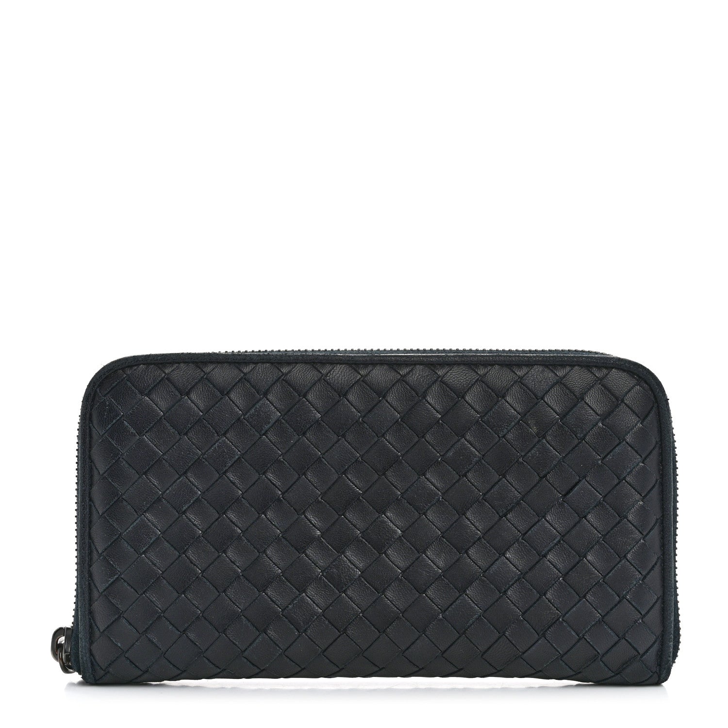 Bottega Veneta Nappa Intrecciato Zip Around Wallet Blue 1 of 13