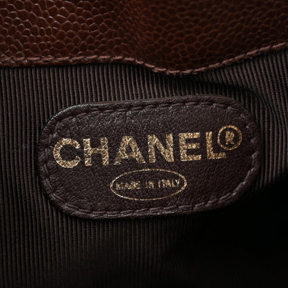 Chanel Caviar CC Drawstring Shoulder Bag Brown 7 of 13