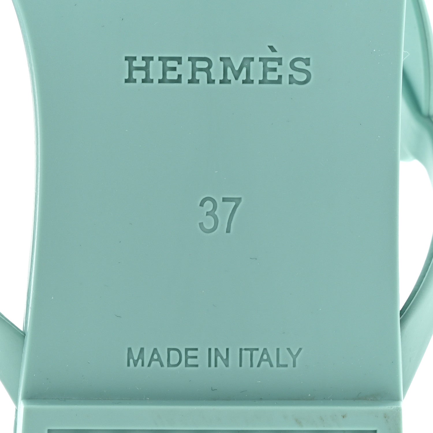 Hermes Rubber Womens Egerie Sandals 37 Vert Embrun 7 of 10