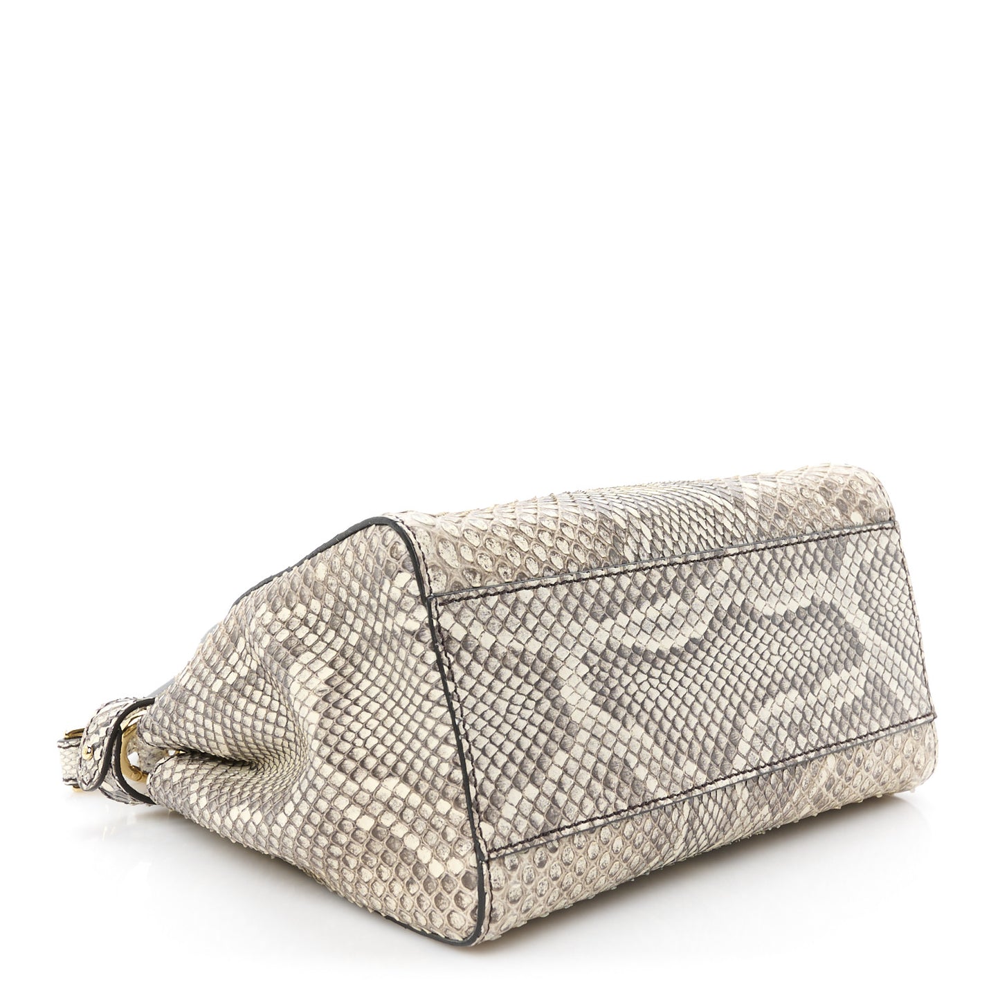 Snakeskin Shiny Nappa Mini Peekaboo Iconic Satchel Daisy Roccia Camelia