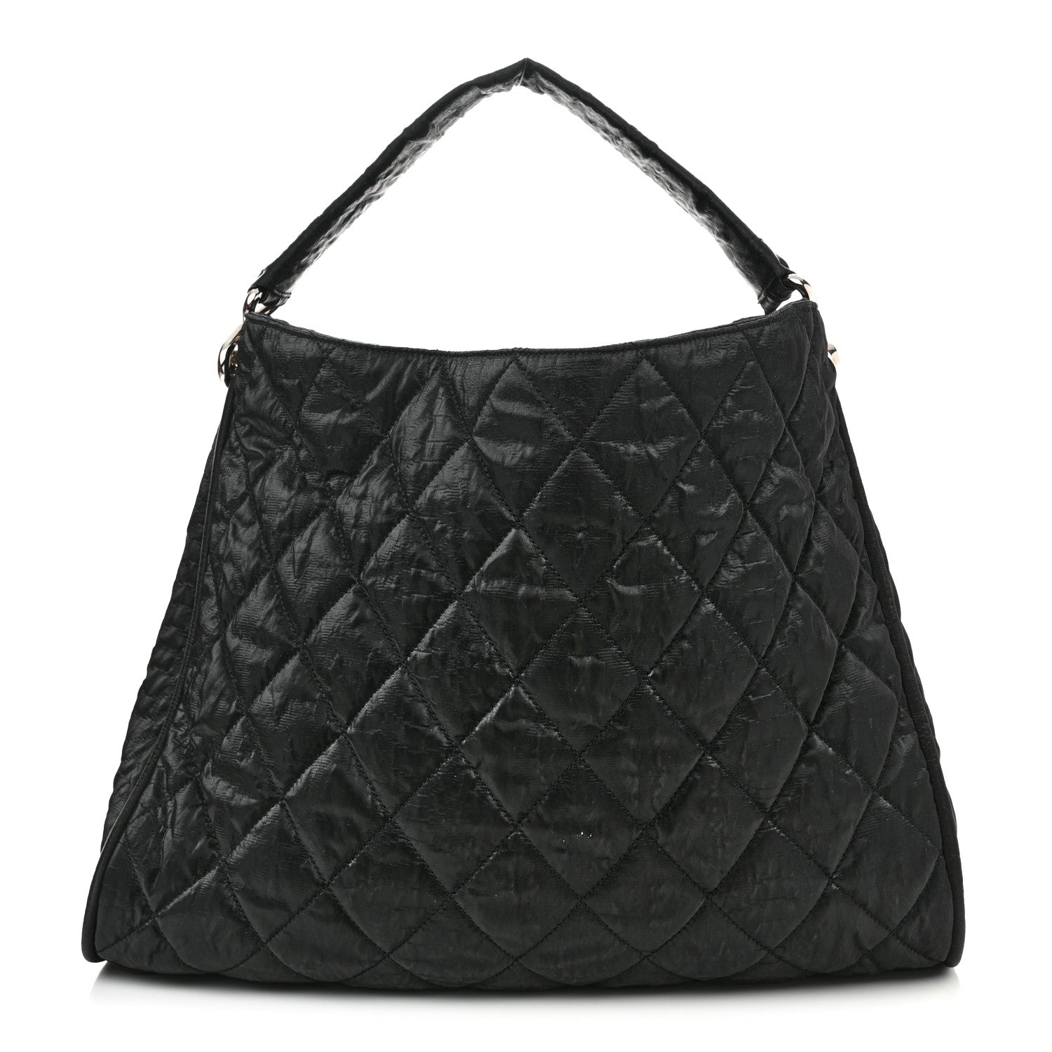 Chanel Crinkled Coated Canvas Le Marais Hobo Black 1 of 10