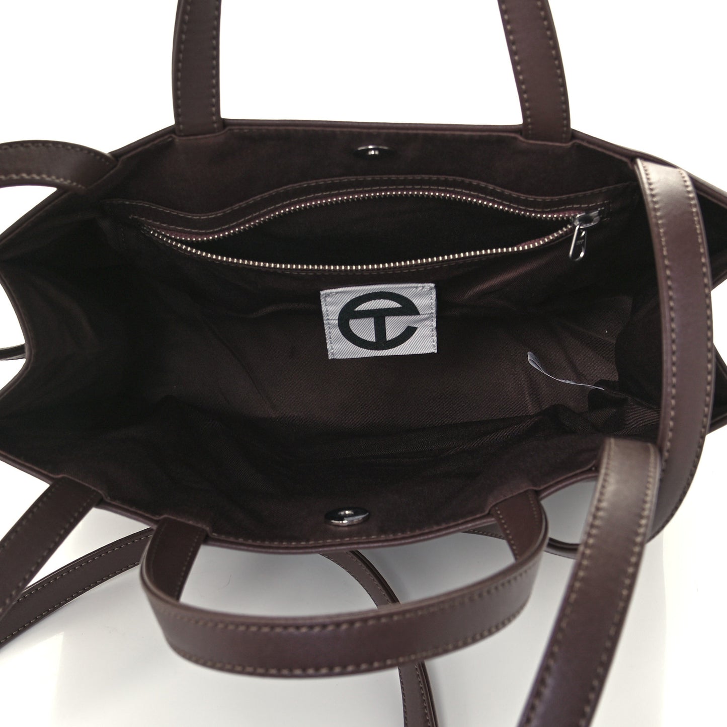 Vegan Leather Medium Shopping Bag Chocolate