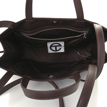Telfar Vegan Leather Medium Shopping Bag Chocolate 5 of 11