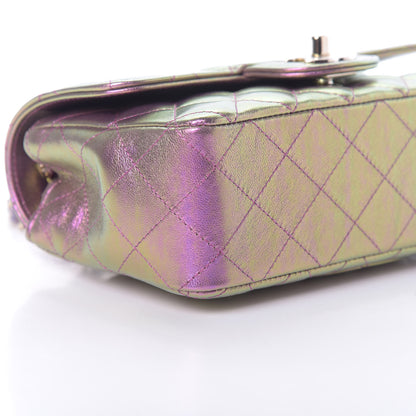 Chanel Iridescent Lambskin Quilted Mini Rectangular Flap Purple 9 of 10
