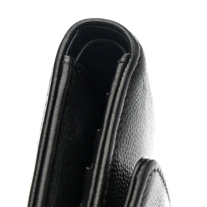 Chanel Caviar Sevruga Long Flap Wallet Black 11 of 12