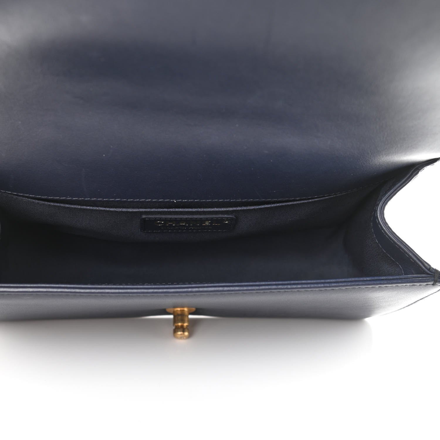 Chanel Calfskin Medium Boy Logo Top Handle Flap Navy 5 of 10