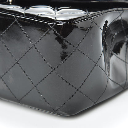 Chanel Patent Calfskin Sparkle Quilted Mini Square Flap Black 10 of 12