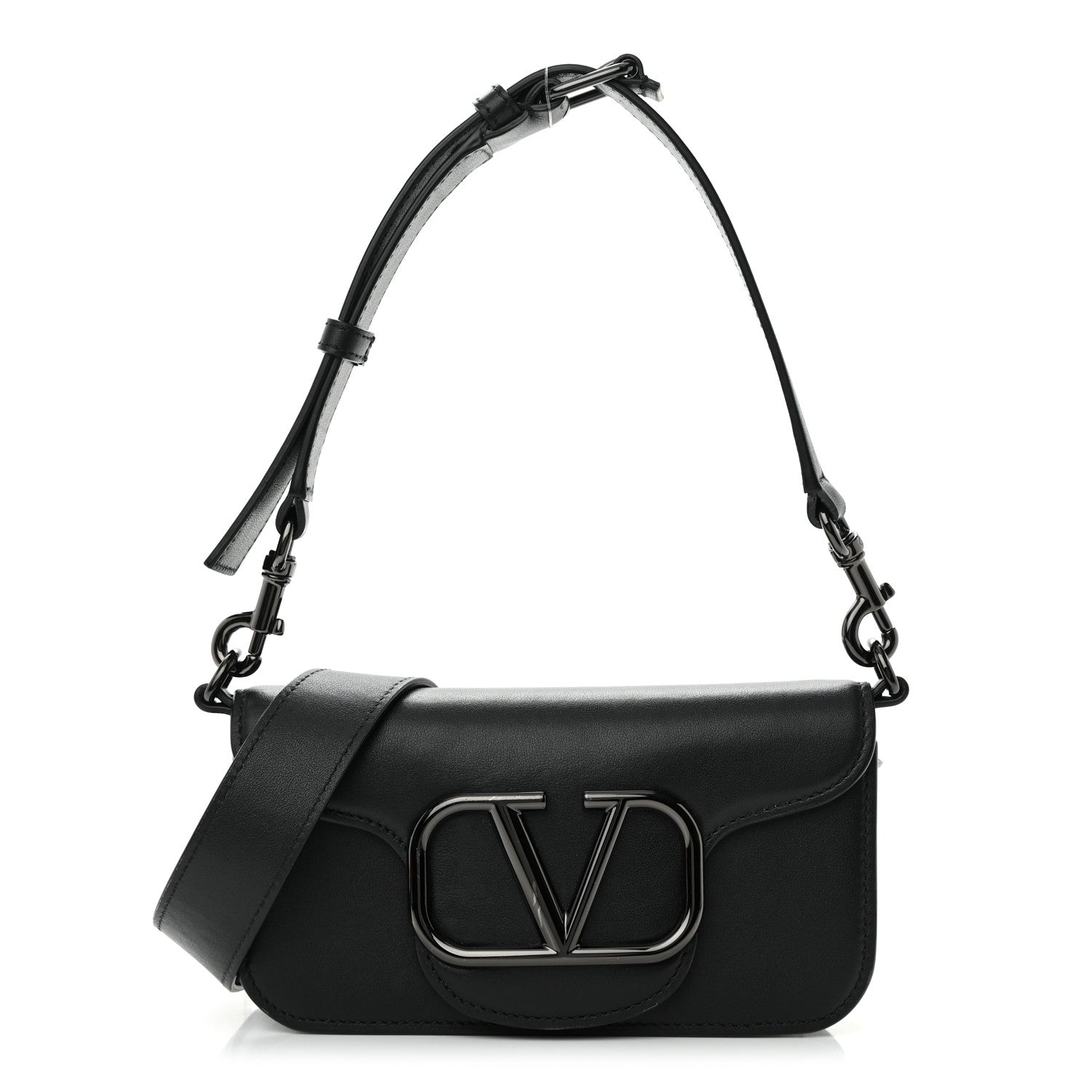 Valentino Garavani Calfskin Monochrome Vlogo Mini Loco Crossbody Bag Black 1 of 18